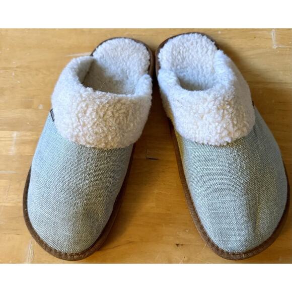 Lamo Aria Scuff Women's Pale Safe Green Cream Slides Slipper XL EU 41 Mint - Picture 1 of 6